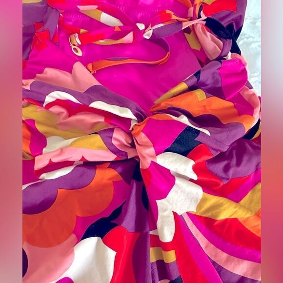 Trina Turk FAN FAIRE TWIST BACK HALTER PLUNGE ONE PIECE SWIMSUIT - Picture 6 of 9